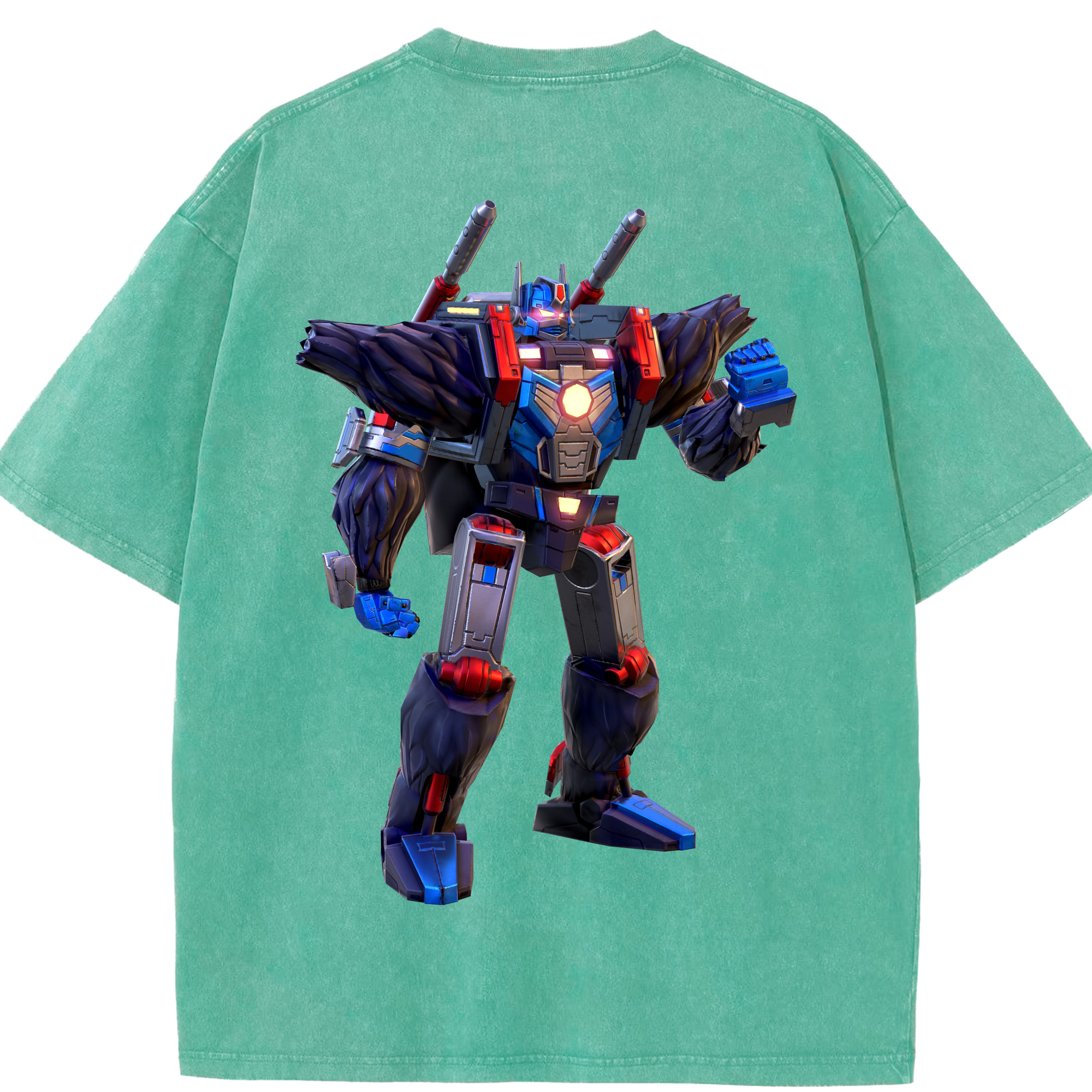 （画像用）  綿100% ヴィンテージ風 半袖Tシャツ（背面プリント）